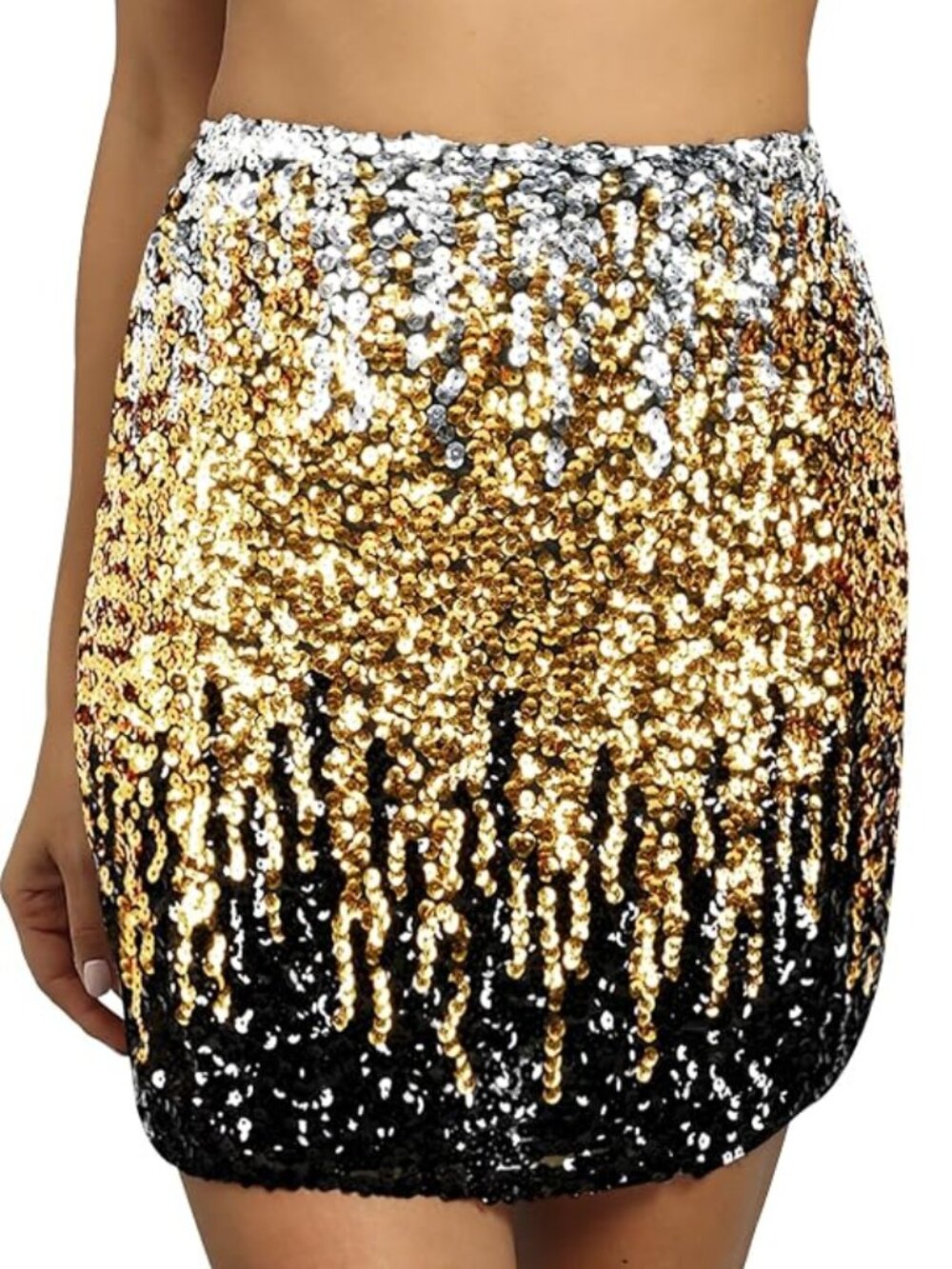 Pretty Guide Women's Sequin Skirt